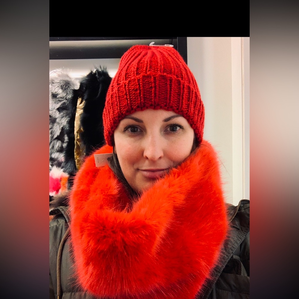 Vibrant Red Scarf & Wrap